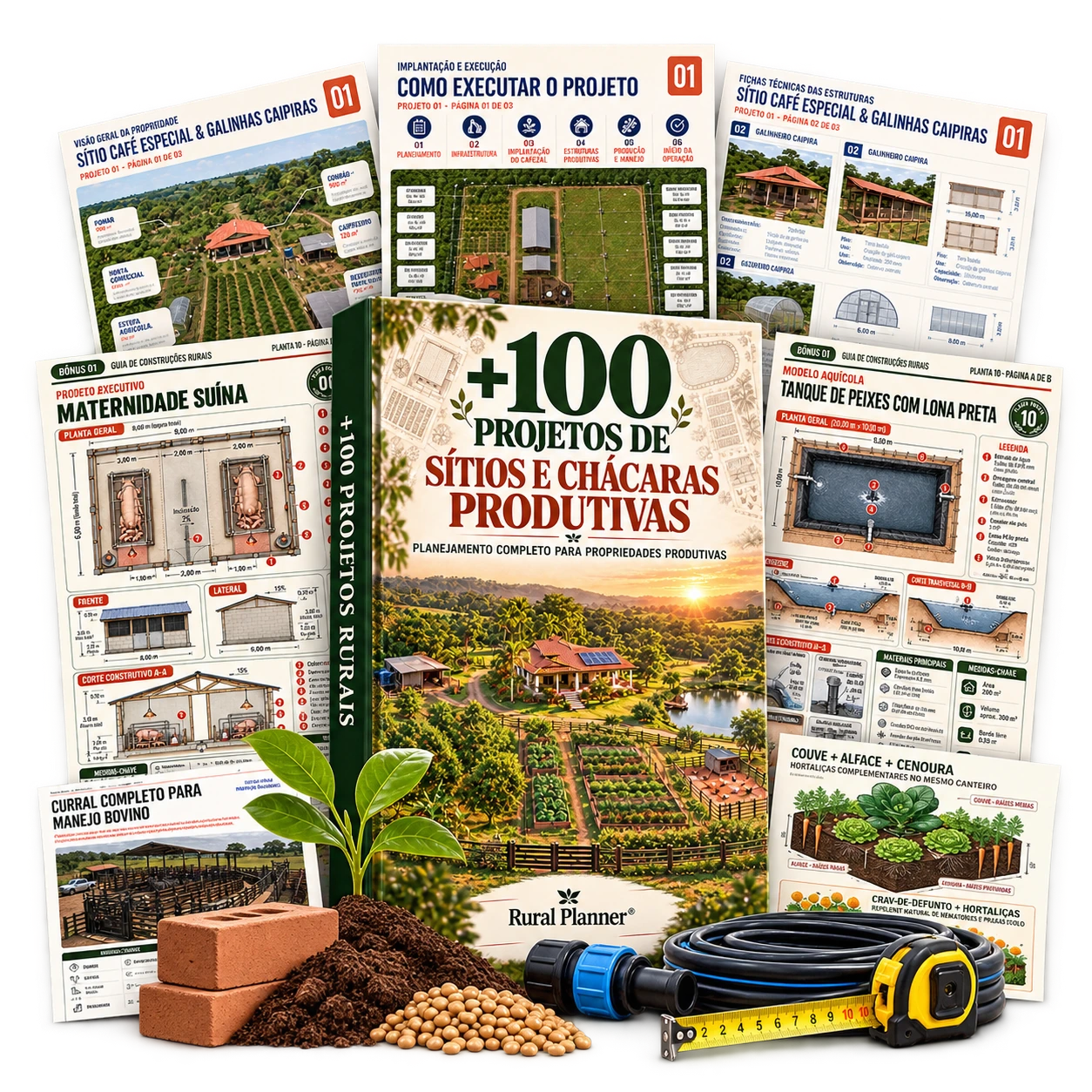 Kit completo Rural Planner com mais de 100 projetos
